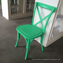 Cadeira traseira verde da resina plástica PP empilhável